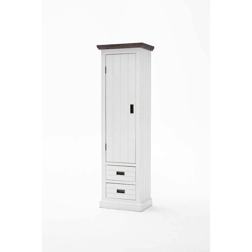 Garderobenschrank Akazie teilmassiv weiß/braun Gomera 9811-GOM07T83
