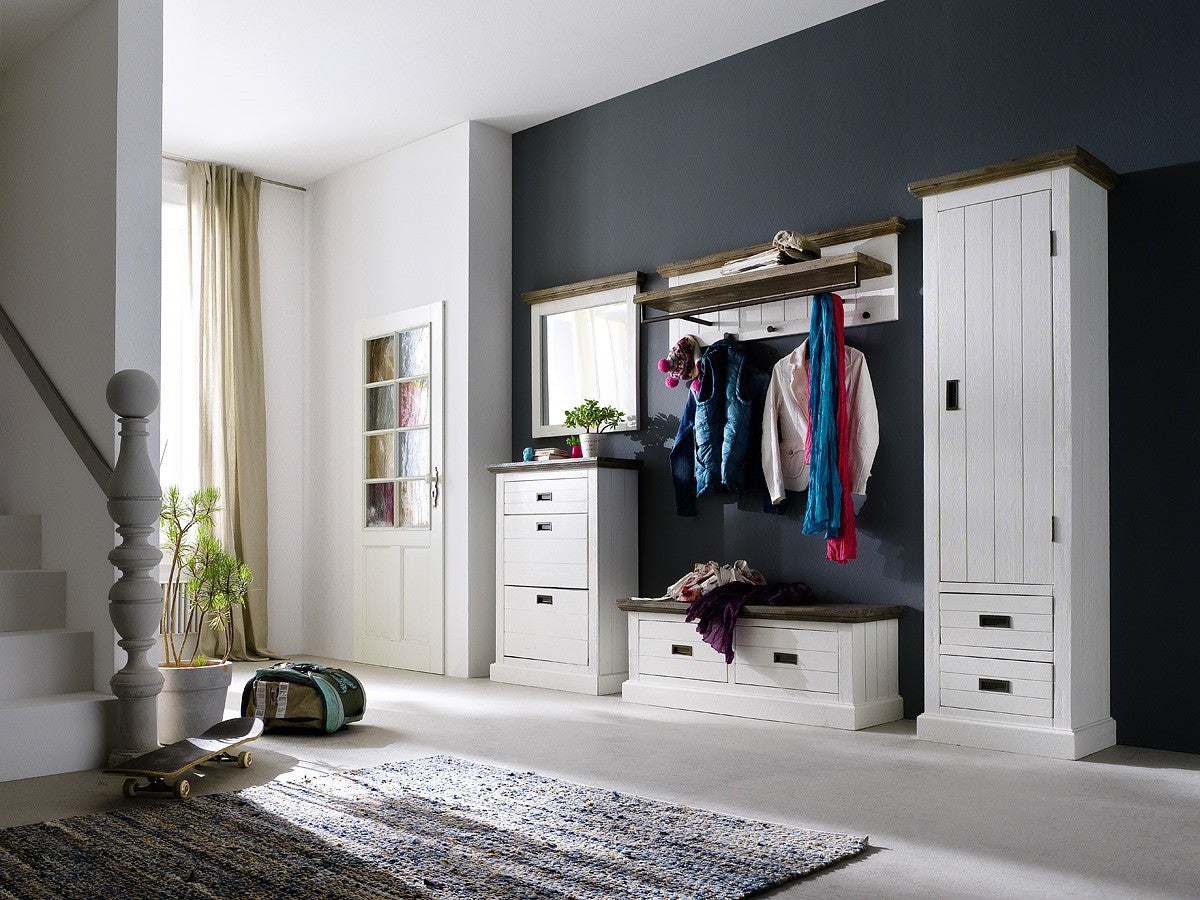 
                  
                    Garderobenschrank Akazie teilmassiv weiß/braun Gomera 9811-GOM07T84
                  
                
