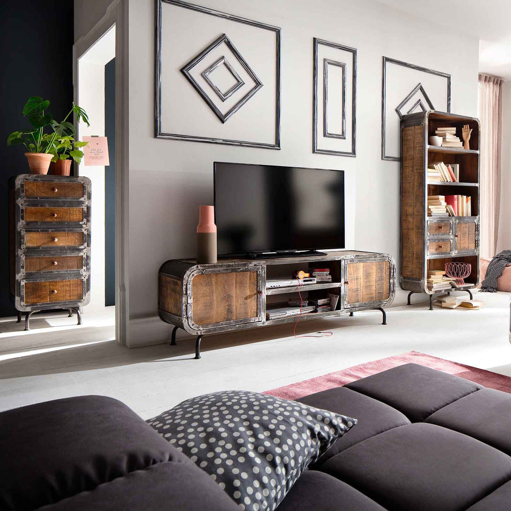 
                  
                    Konsolentisch Mango massiv / Metall Loftdesign Antiklook Saigon
                  
                