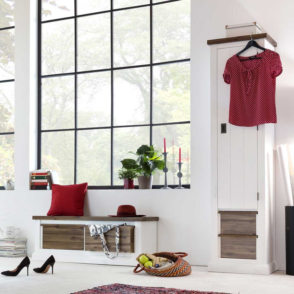 
                  
                    Anrichte Garderobe Akazie massiv Loft 2 Schubkästen
                  
                