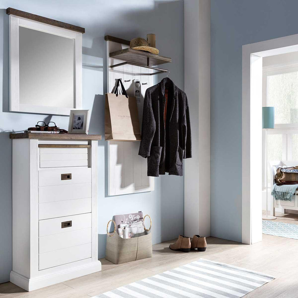 
                  
                    Schuhschrank Akazie massiv weiß Loft
                  
                
