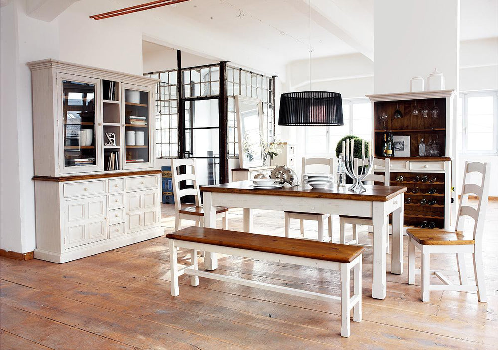 
                  
                    Buffet Kiefer massiv Weiß/Honig Landhausstil Bodde
                  
                