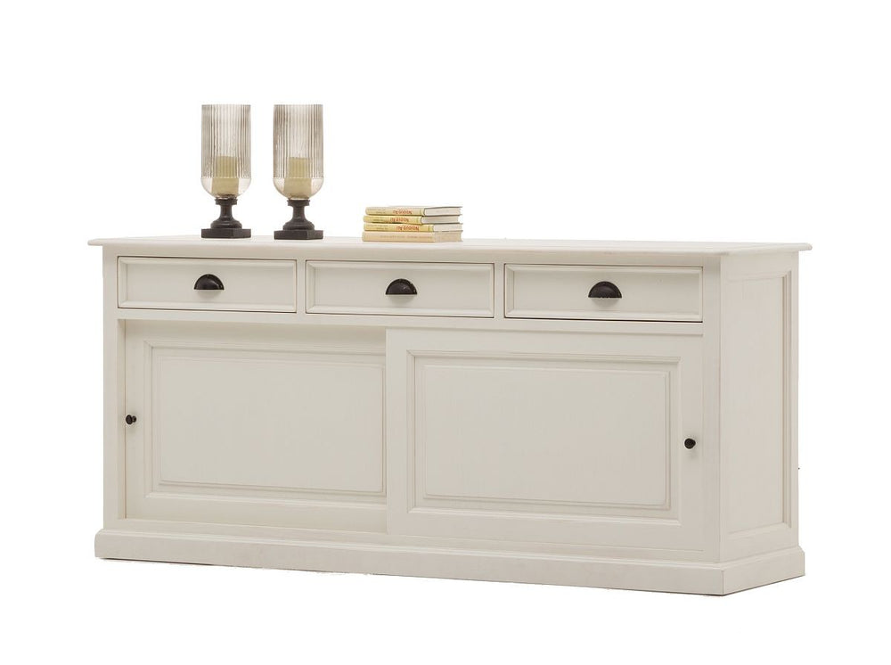 Sideboard Pinie Front massiv weiß/natur lackiert Landhausstil New Port