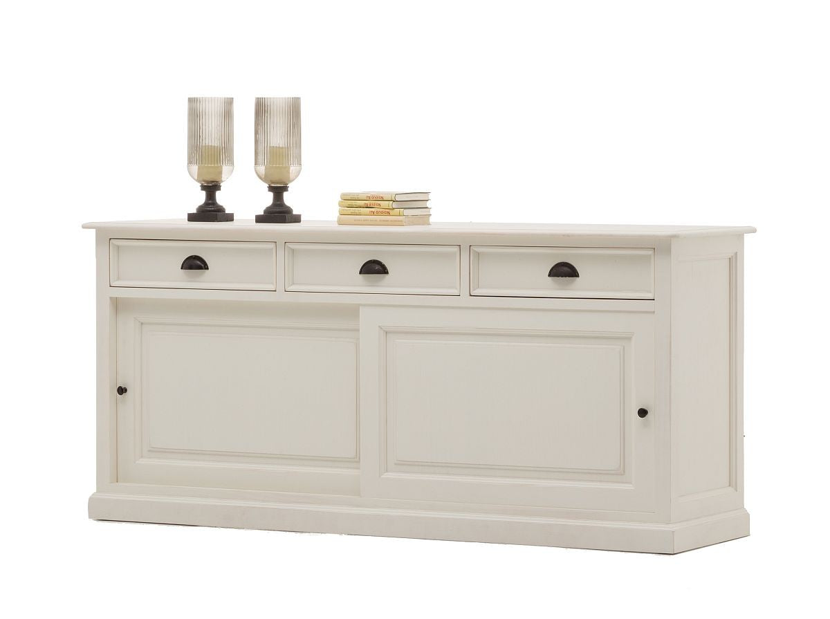 
                  
                    Sideboard Pinie Front massiv weiß/natur lackiert Landhausstil New Port
                  
                