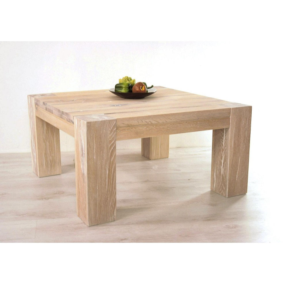 
                  
                    Couchtisch Eiche massiv 90 x 90 cm Weiß gekälkt Braxton
                  
                