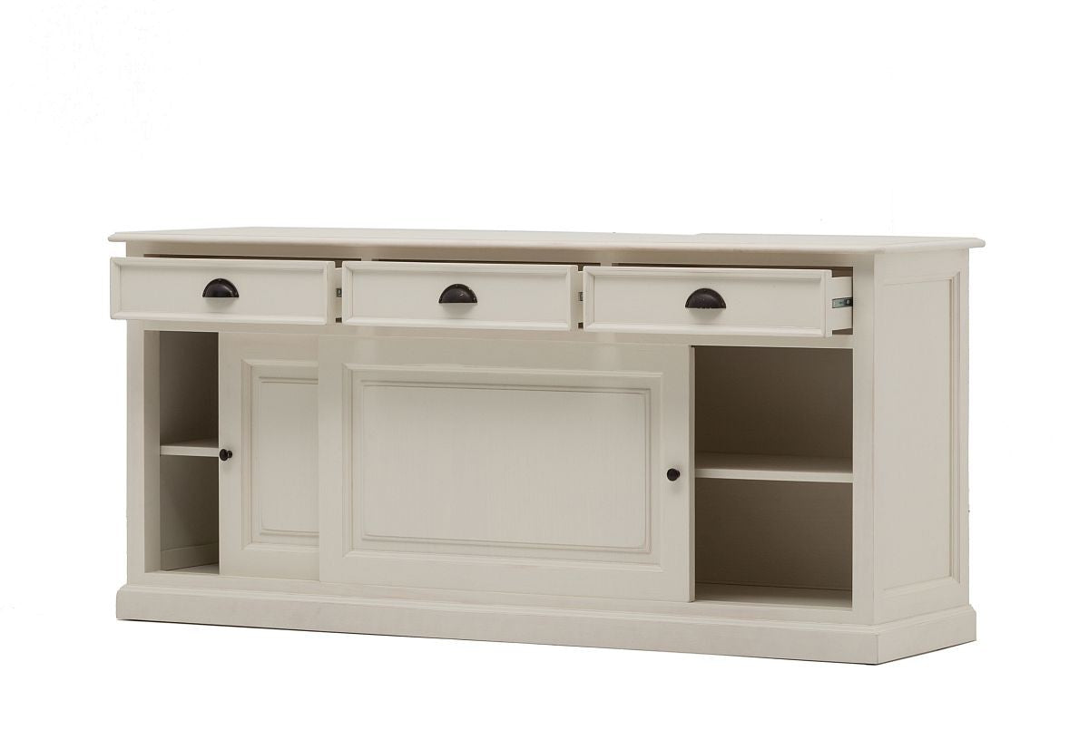 
                  
                    Sideboard Pinie Front massiv weiß/natur lackiert Landhausstil New Port
                  
                