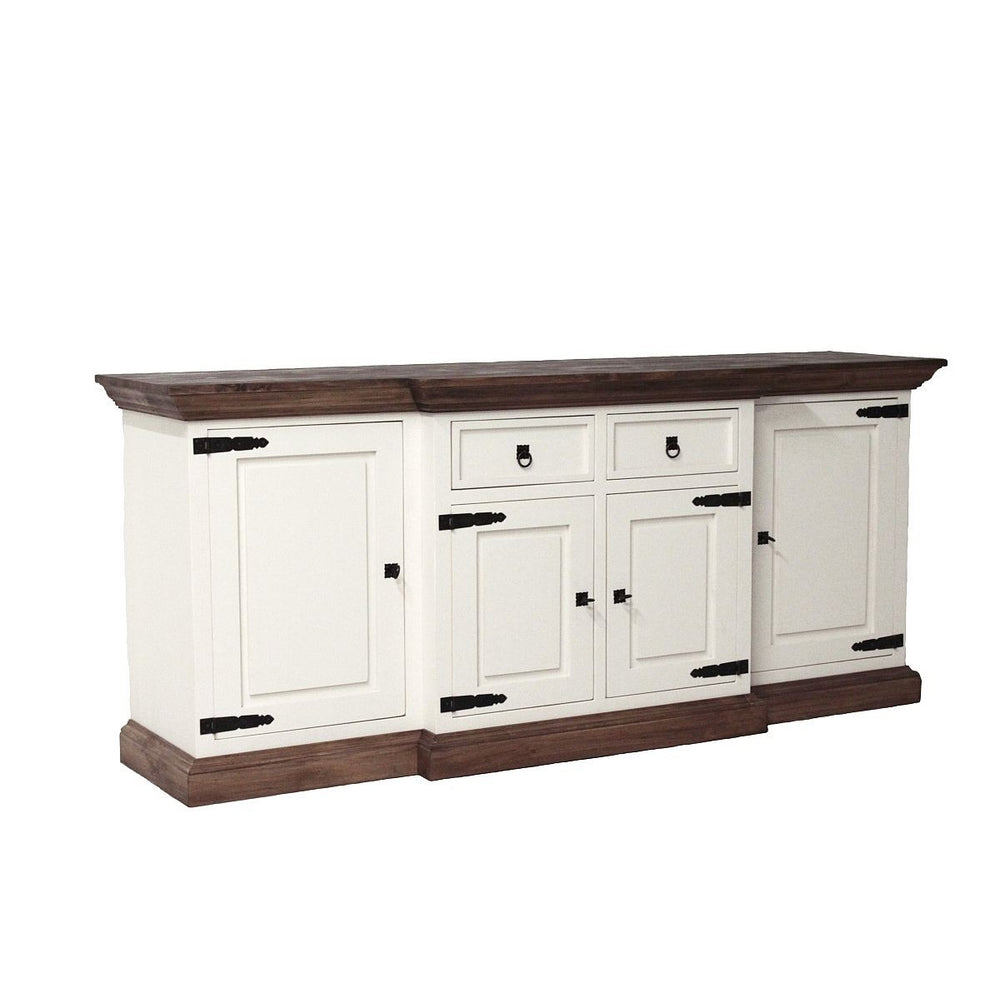 Sideboard Pinie massiv Antikfinish/Weiß Finca