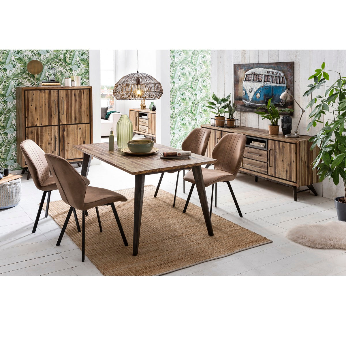
                  
                    Big Sideboard Akazie massiv / Metall Vintage-Look Tati
                  
                