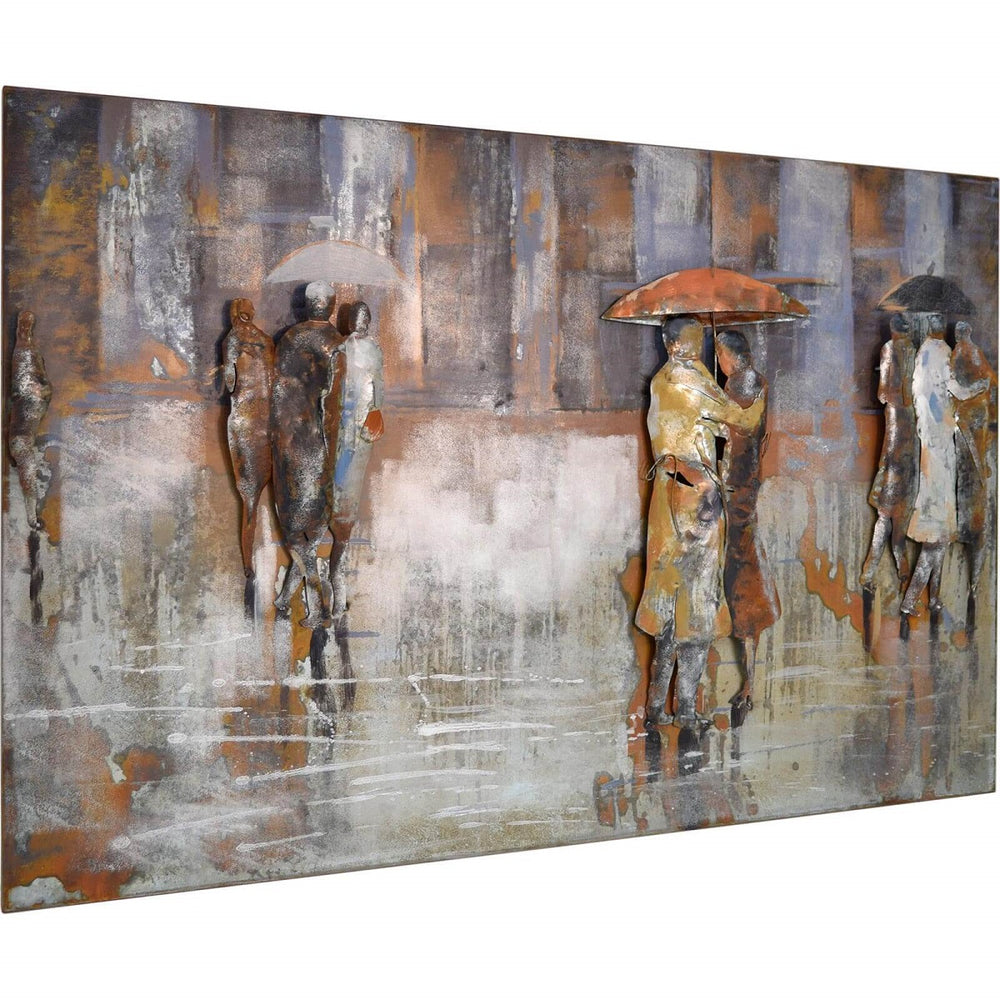 
                  
                    Metallbild Menschen im Regen 120 x 80 cm 3D-Optik Vintagelook / Industrialstyle
                  
                