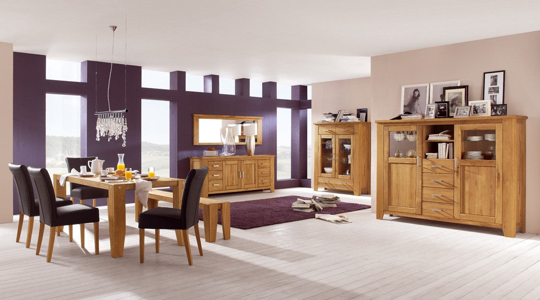 
                  
                    Esstisch 220 x 100 cm Wildeiche massiv Loft
                  
                