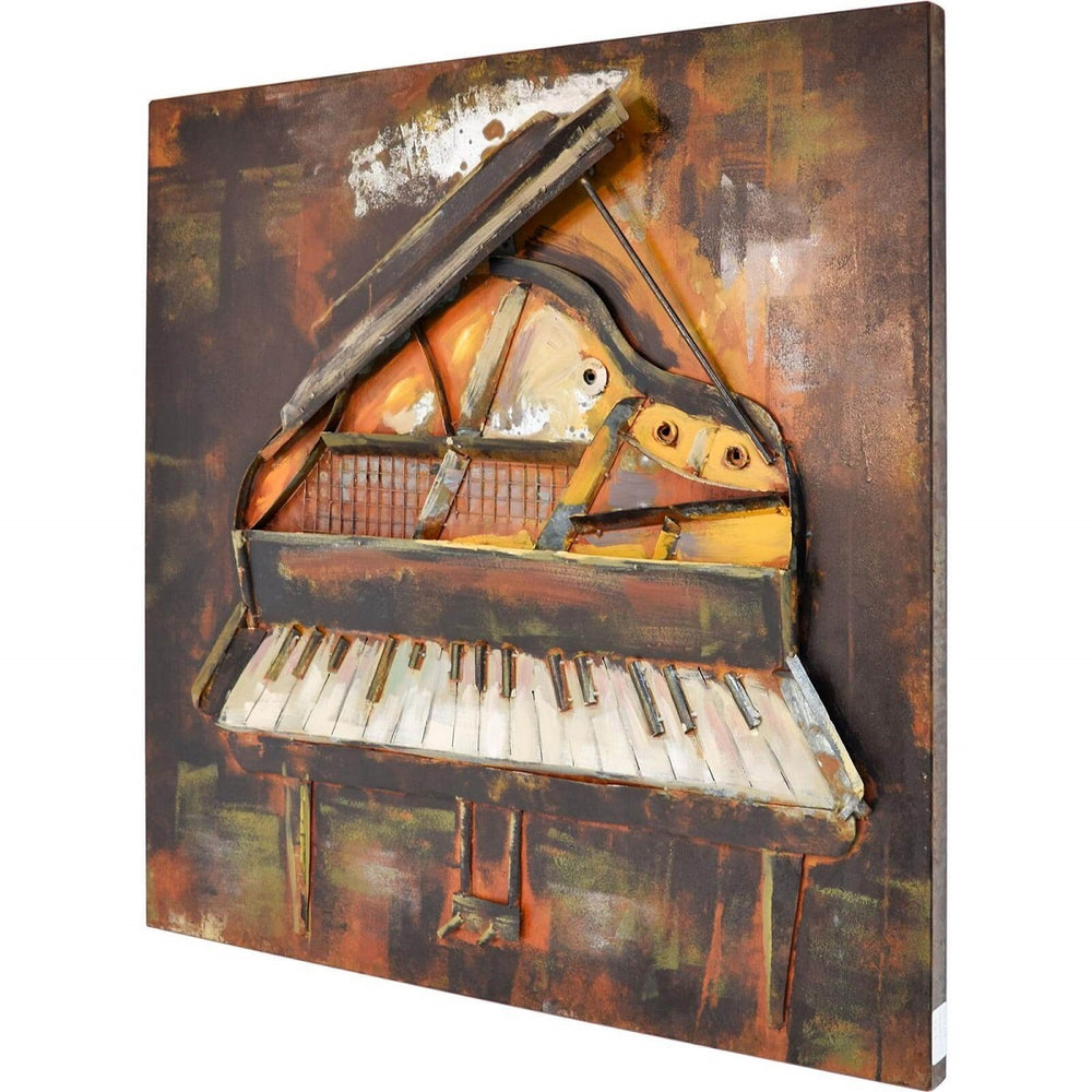 
                  
                    Metallbild Klavier 80 x 80 cm 3D Vintage / Industriealstyle
                  
                