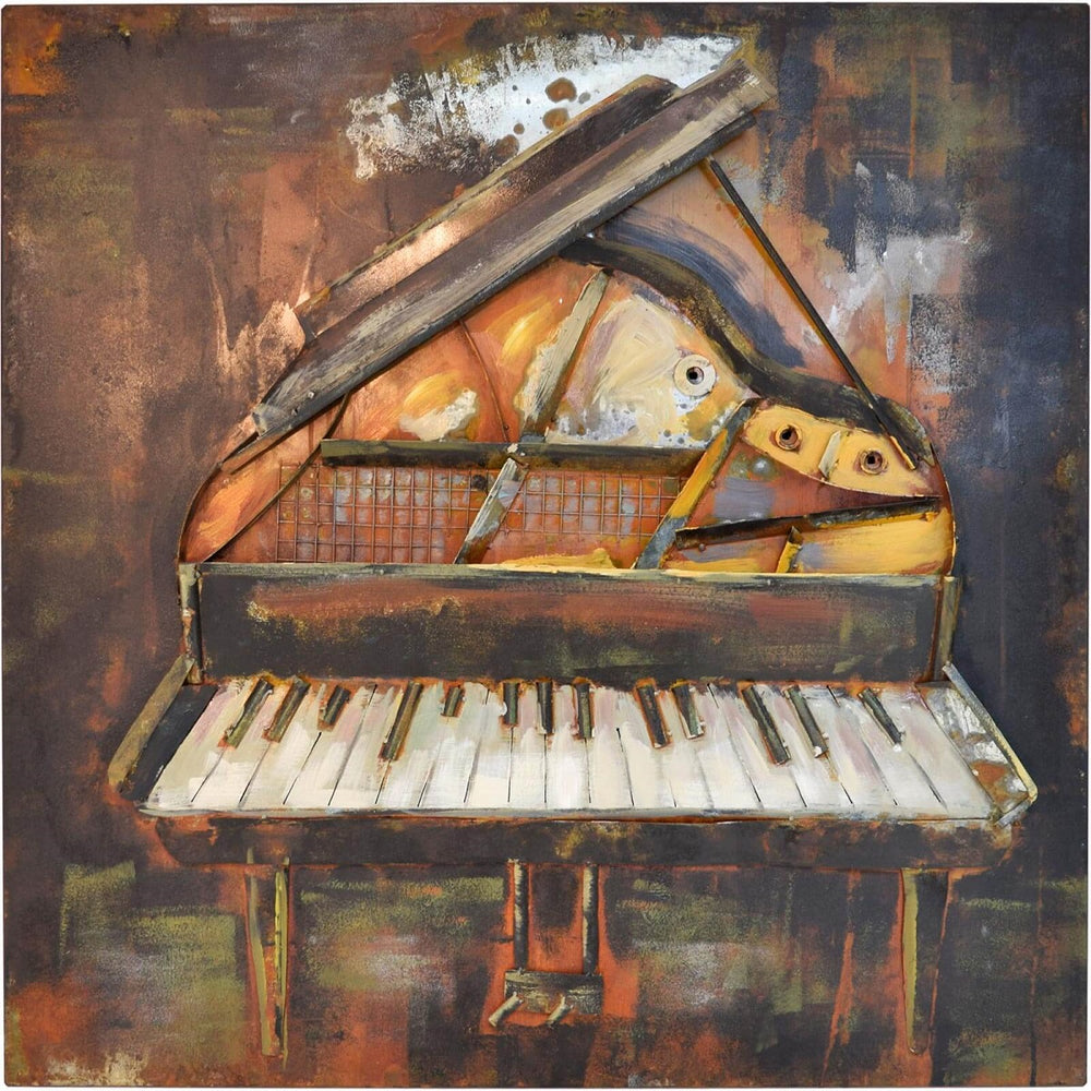 
                  
                    Metallbild Klavier 80 x 80 cm 3D Vintage / Industriealstyle
                  
                