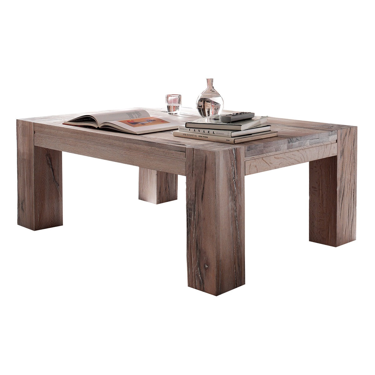 
                  
                    Couchtisch Eiche massiv 140 x 80 cm weiß gekälkt Braxton
                  
                