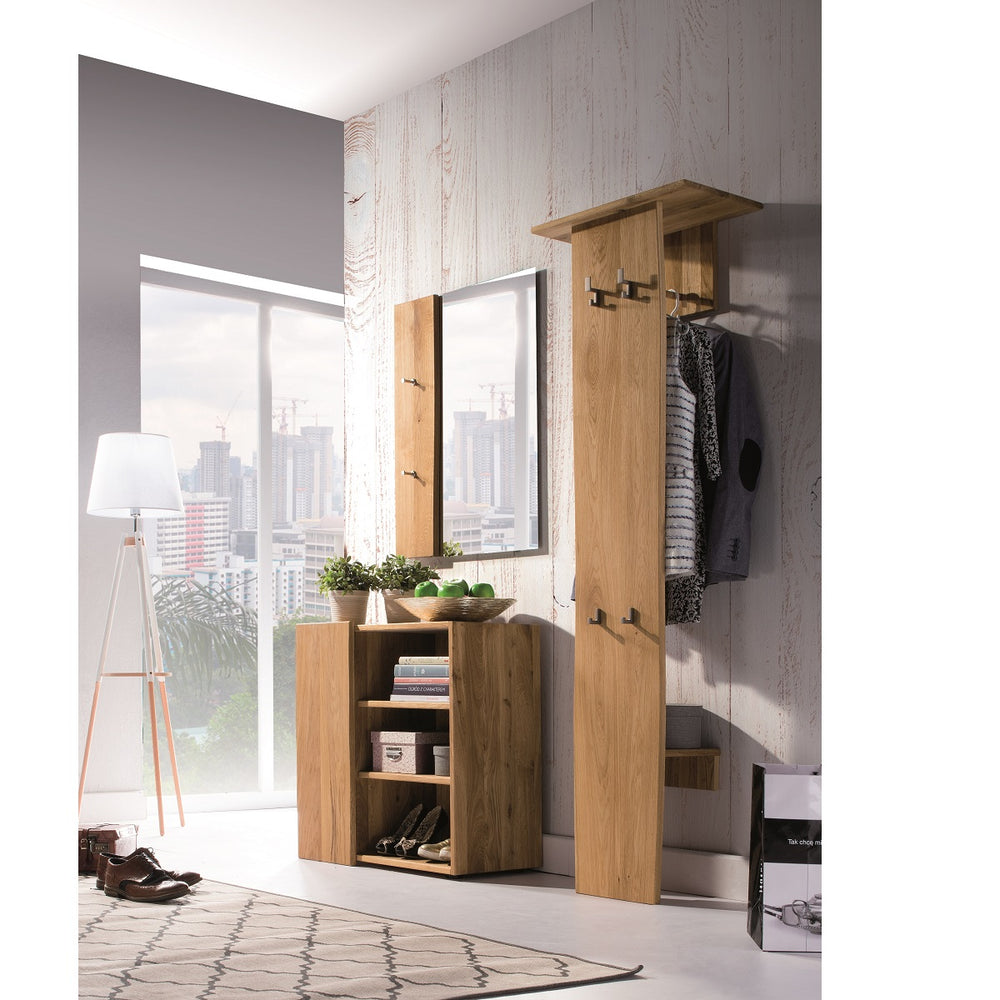 Garderobenset 3 tlg. Wildeiche massiv Woodline