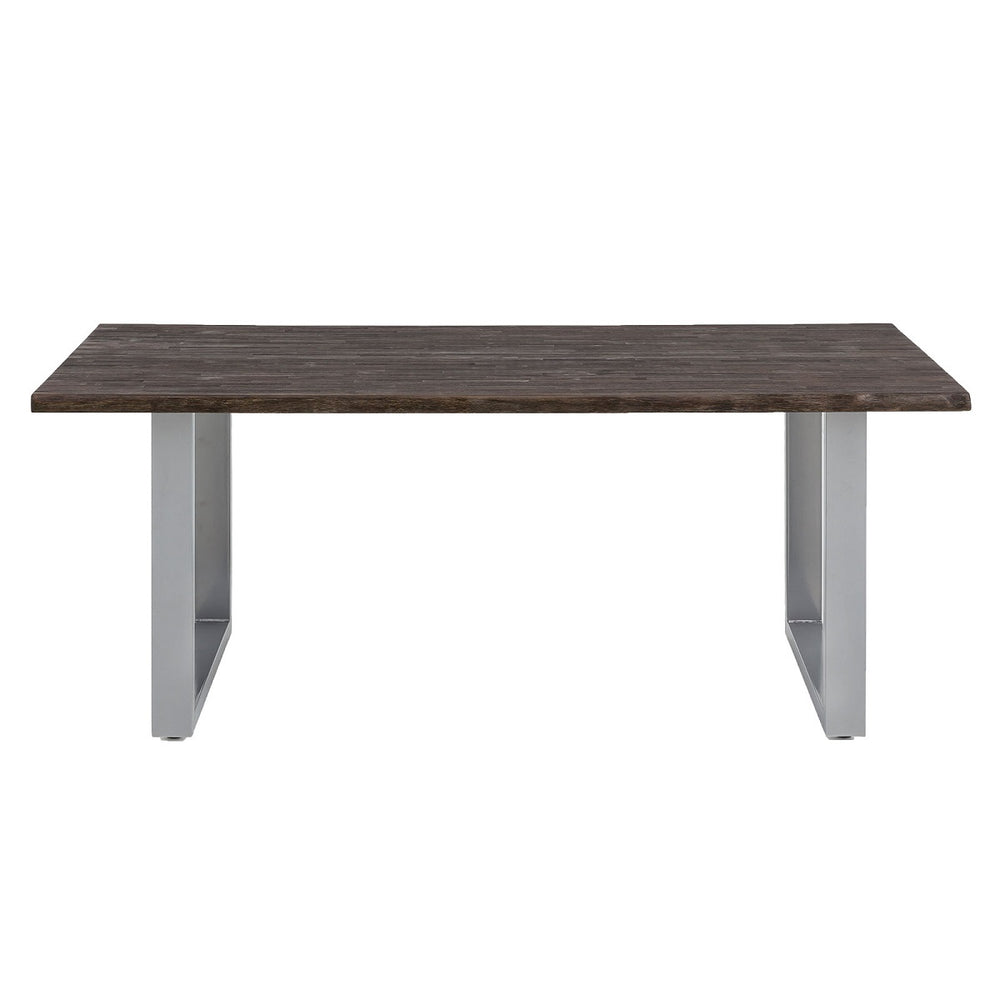 
                  
                    Esstisch 200 x 100 cm Akazie massiv mit Baumkante / Metallgestell Brandy
                  
                