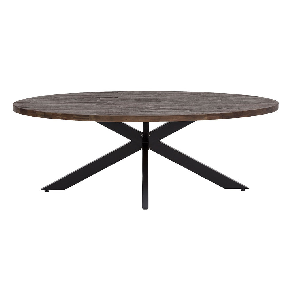 
                  
                    Esstisch 220 x 120 oval Akazie massiv / Metall Industrialstyle Brandy
                  
                
