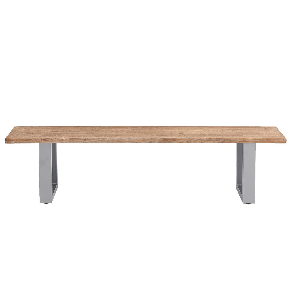 
                  
                    Sitzbank 180 cm Akazie massiv natural finish / Metall silbergrau Industrialstyle - Brandy
                  
                