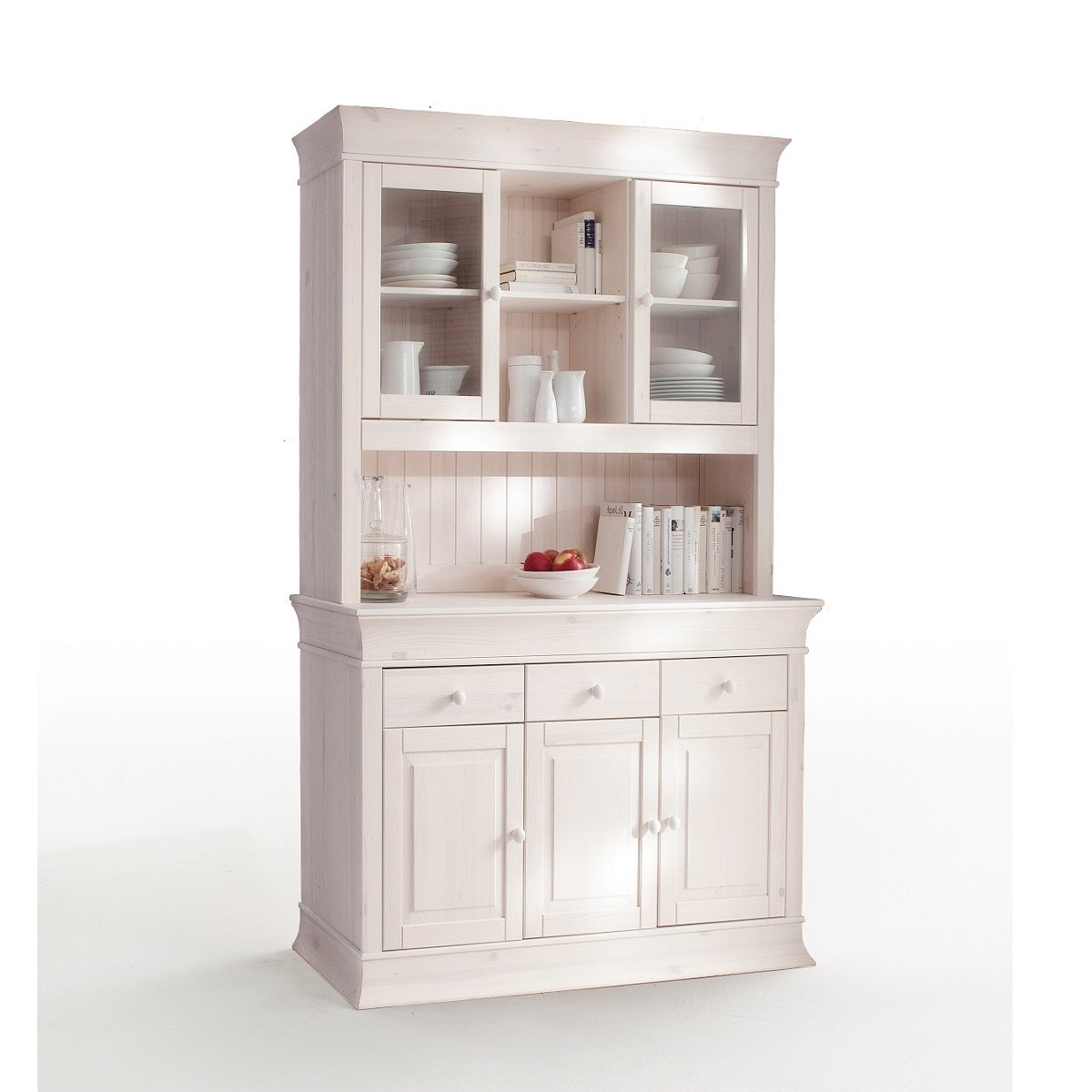 
                  
                    Buffetschrank Kiefer massiv weiß Landhausstil Boston
                  
                