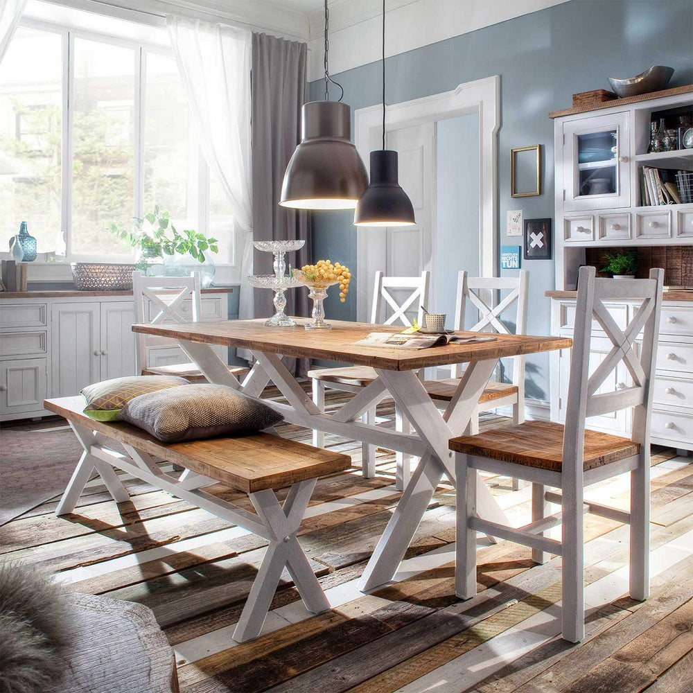 
                  
                    Vitrine 1 trg. Pinie massiv recycelt Weiss / Natur Landhaus Byron
                  
                