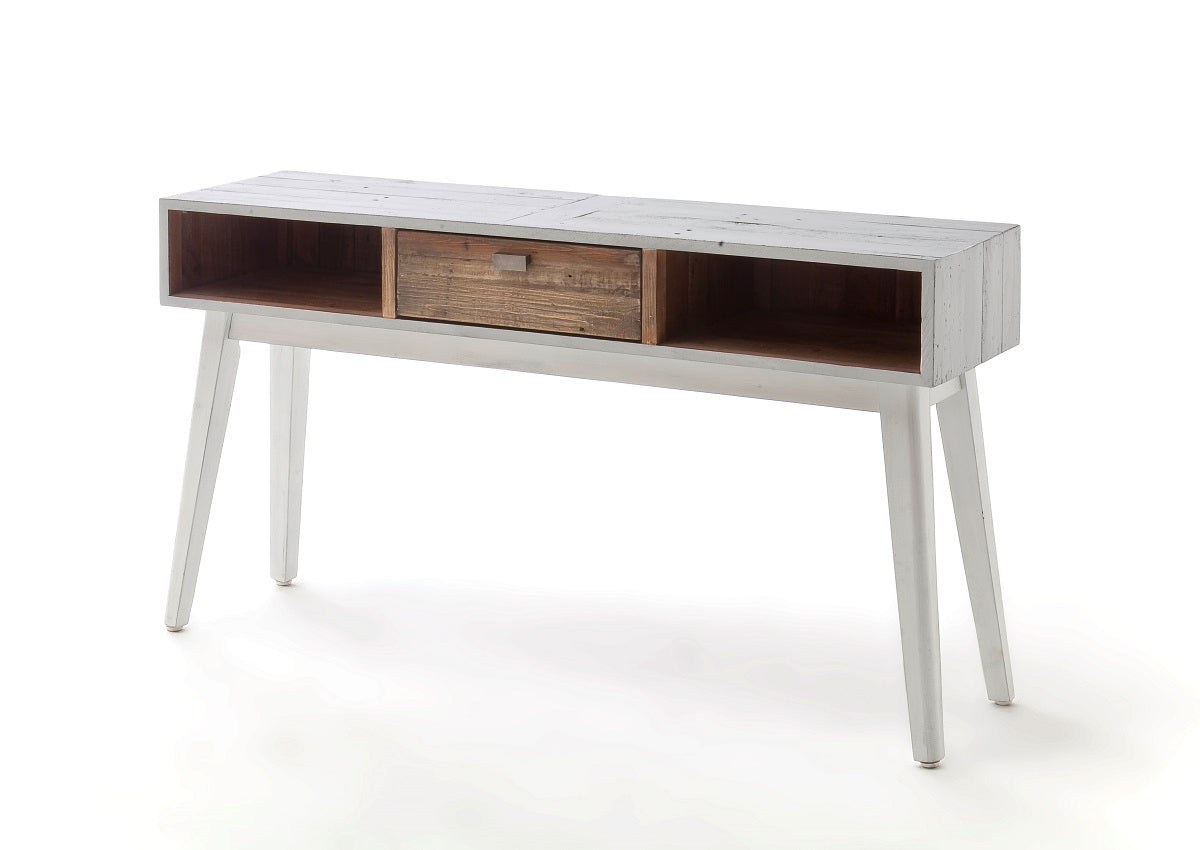 
                  
                    Kommode Recycle Kiefer massiv antik weiß lackiert - Maurus
                  
                