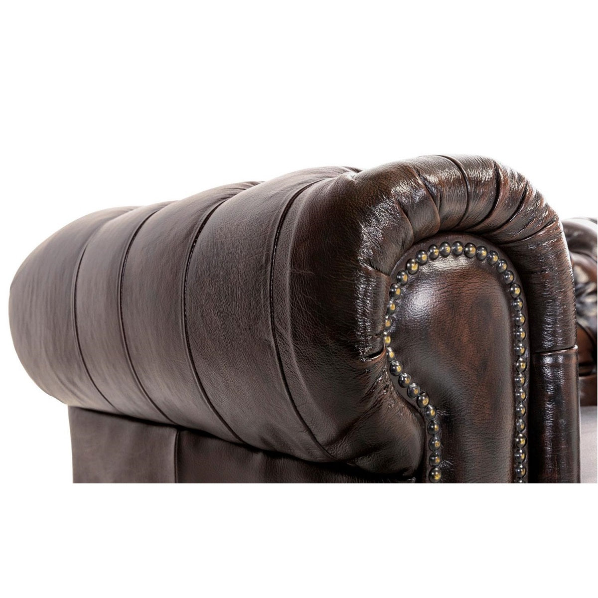 
                  
                    Sofa 2-sitzer Leder / Rindsleder antik braun Vintage Chesterfield
                  
                