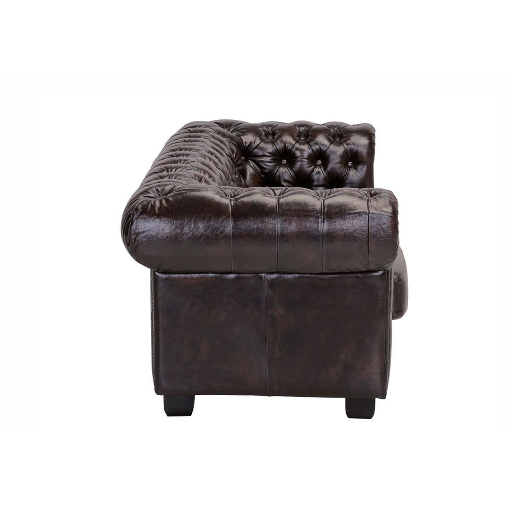 
                  
                    Sofa 3-sitzer Leder / Rindsleder antik braun Vintage Chesterfield
                  
                