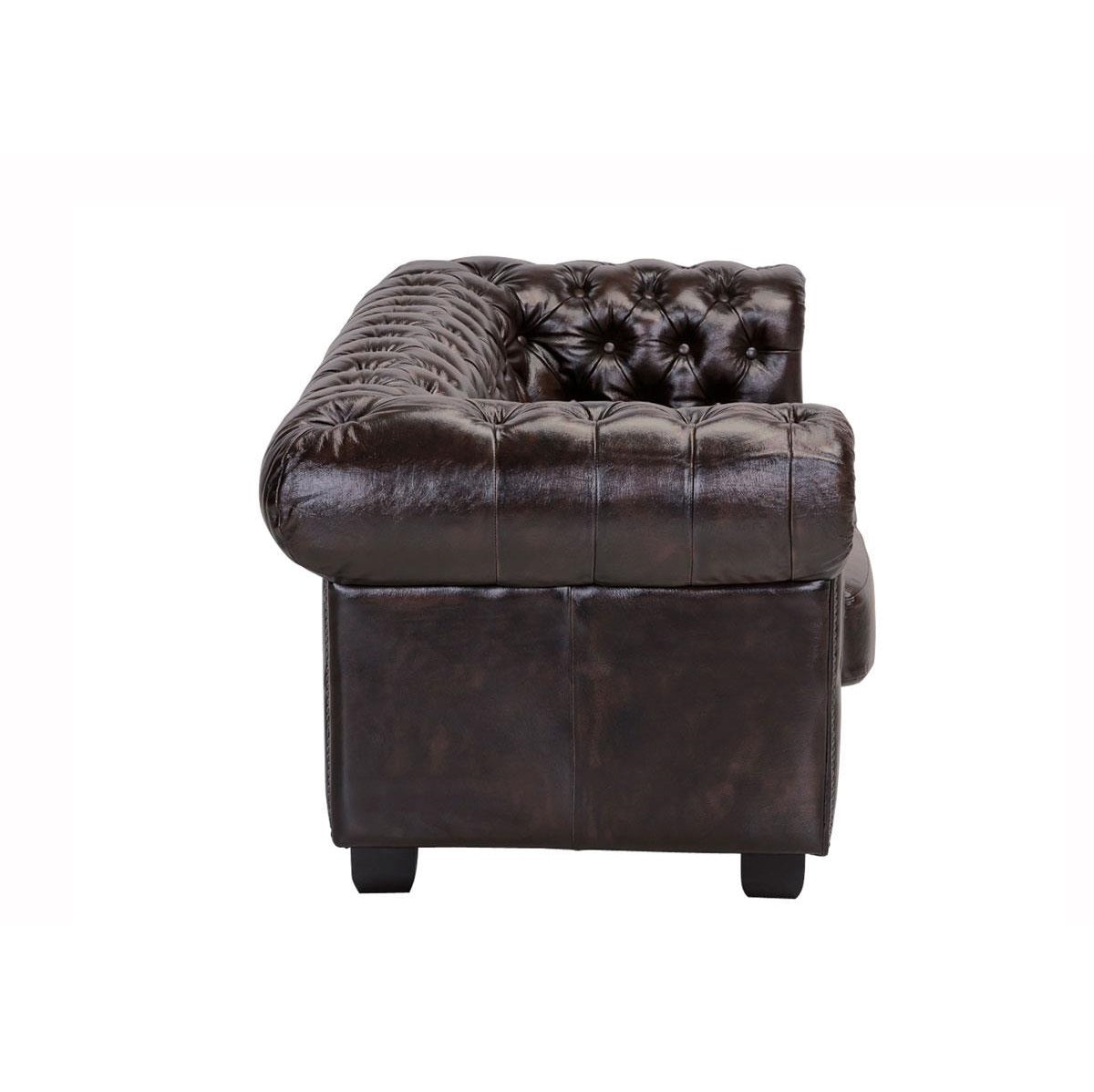 
                  
                    Sofa 3-sitzer Leder / Rindsleder antik braun Vintage Chesterfield
                  
                