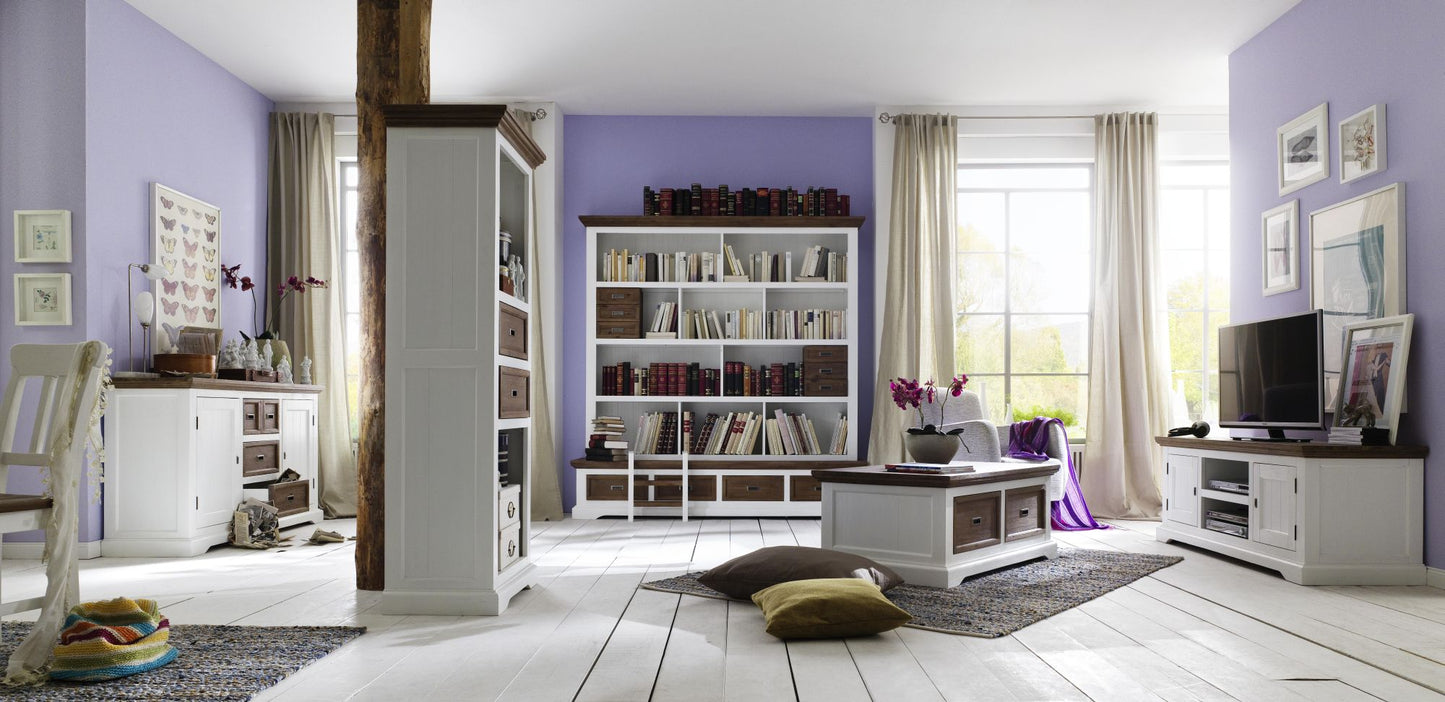 
                  
                    Sideboard Akazie massiv weiß / cappuccino Landhaus Fleur
                  
                