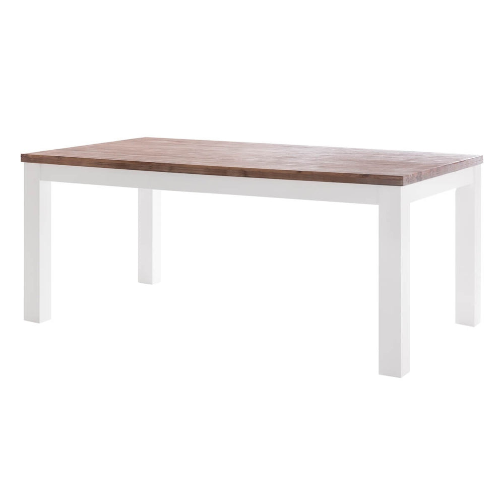 
                  
                    Esstisch Akazie massiv weiß / cappuccino 180 / 280 x 90 cm Landhaus Fleur
                  
                