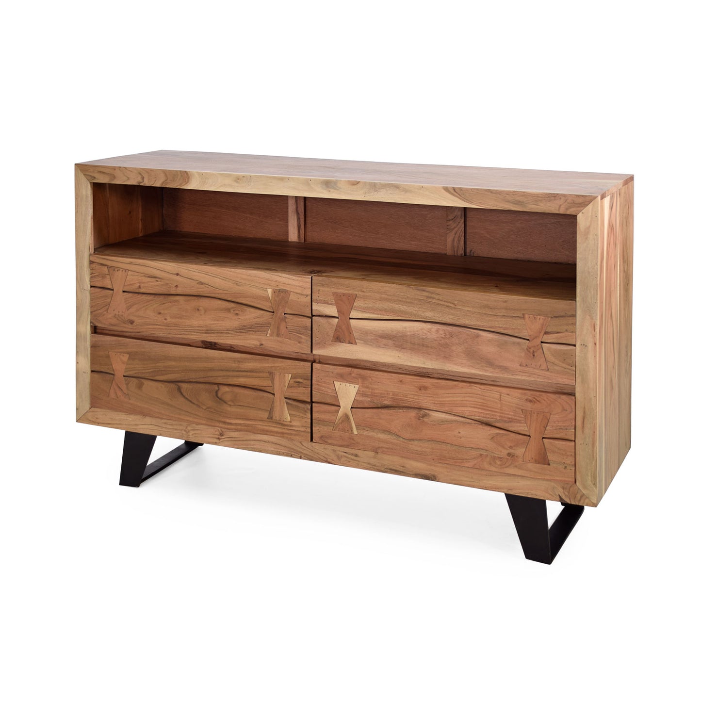 
                  
                    Sideboard Akazie massiv / Metall Industrialstyle Bera
                  
                