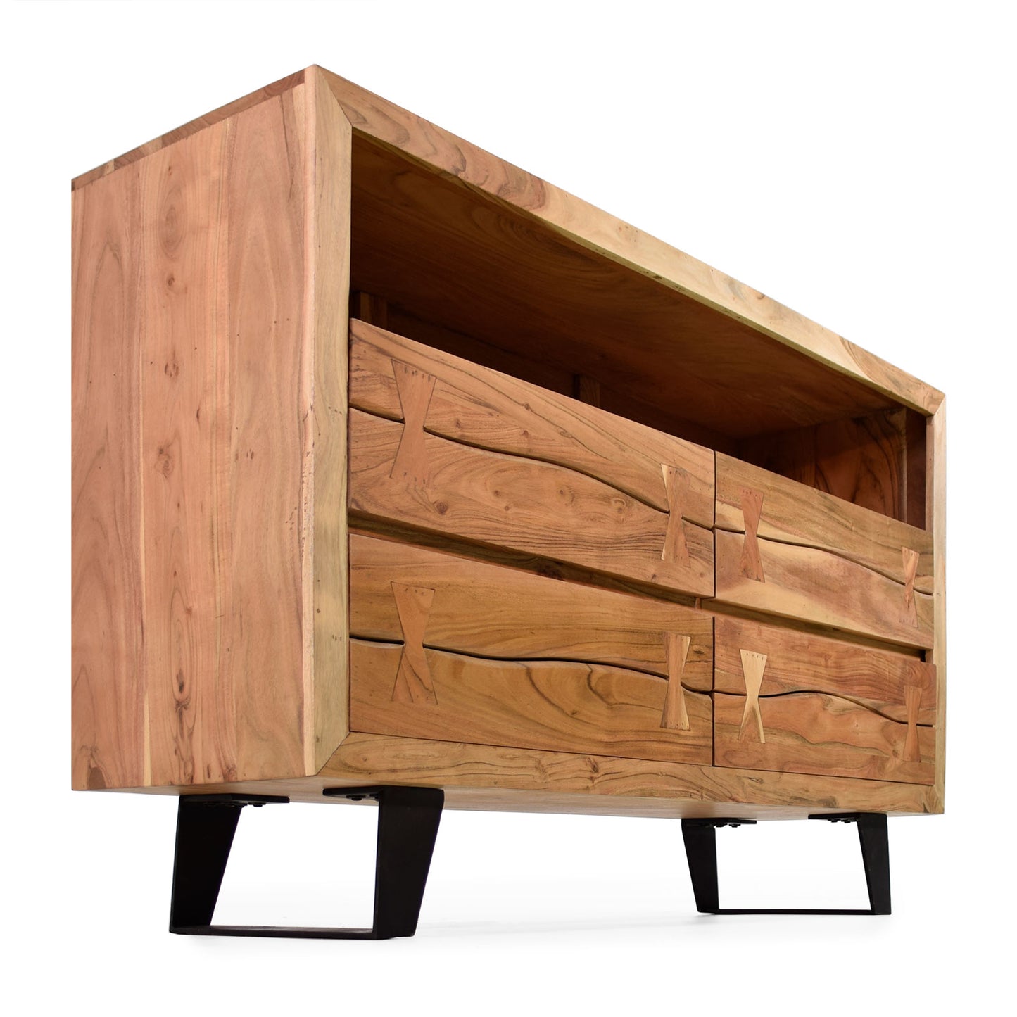 
                  
                    Sideboard Akazie massiv / Metall Industrialstyle Bera
                  
                