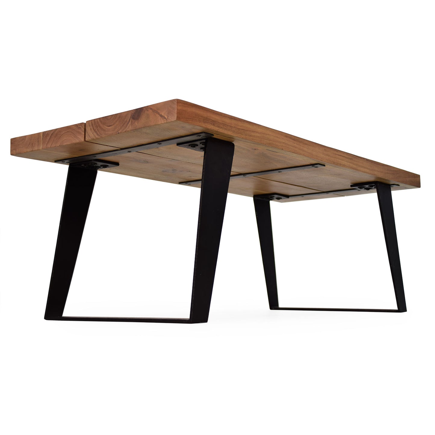 
                  
                    Couchtisch 130 x 60 cm Akazie massiv / Metall Industrialstyle Bera
                  
                