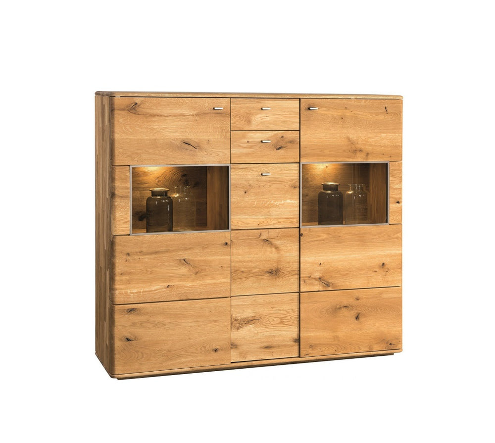 Highboard Eiche massiv geölt und gebürstet Vancouver