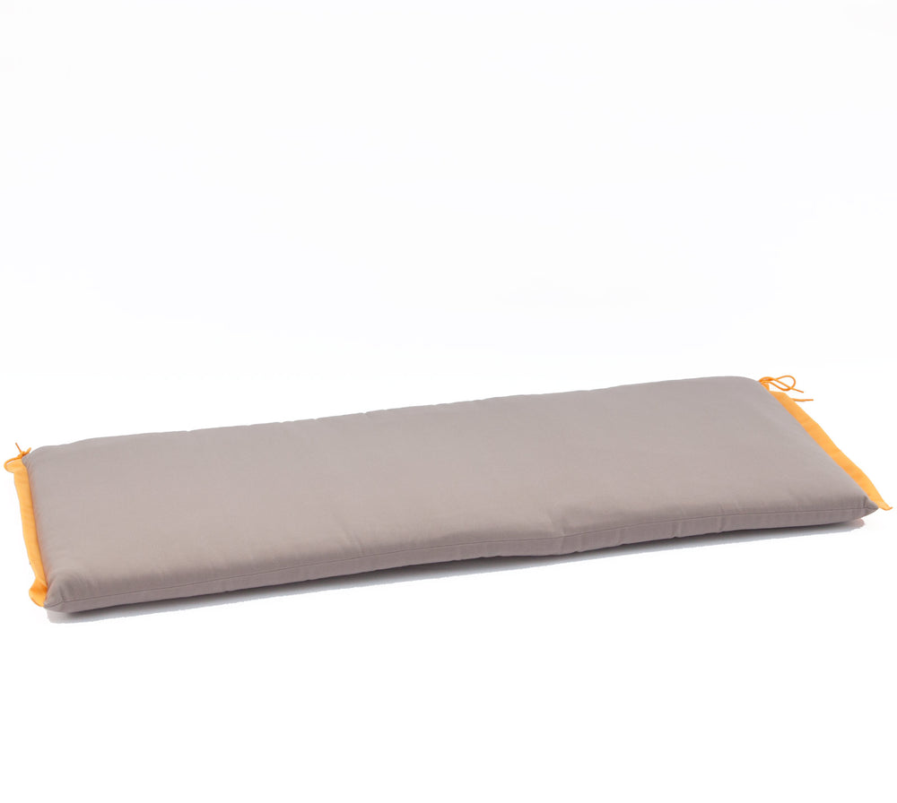 Gartenmöbel Auflage für Gartenbank 130 cm grau / gelb