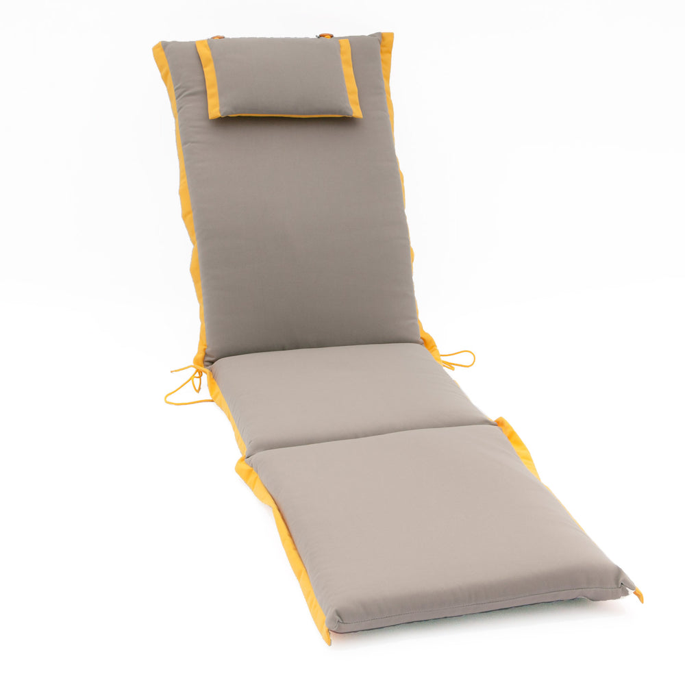Gartenmöbel Auflage für Deckchair grau / gelb