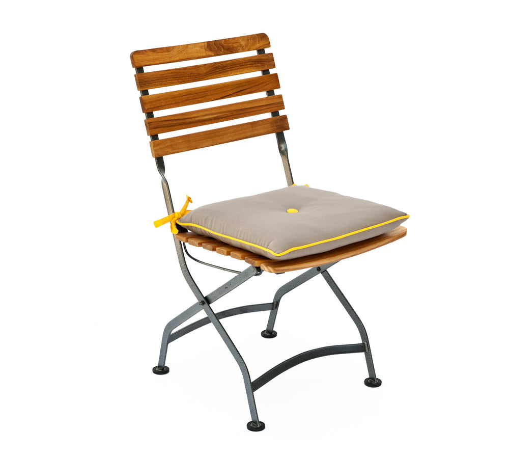 Gartenmöbel Sitzkissen 40 x 40 cm grau / gelb