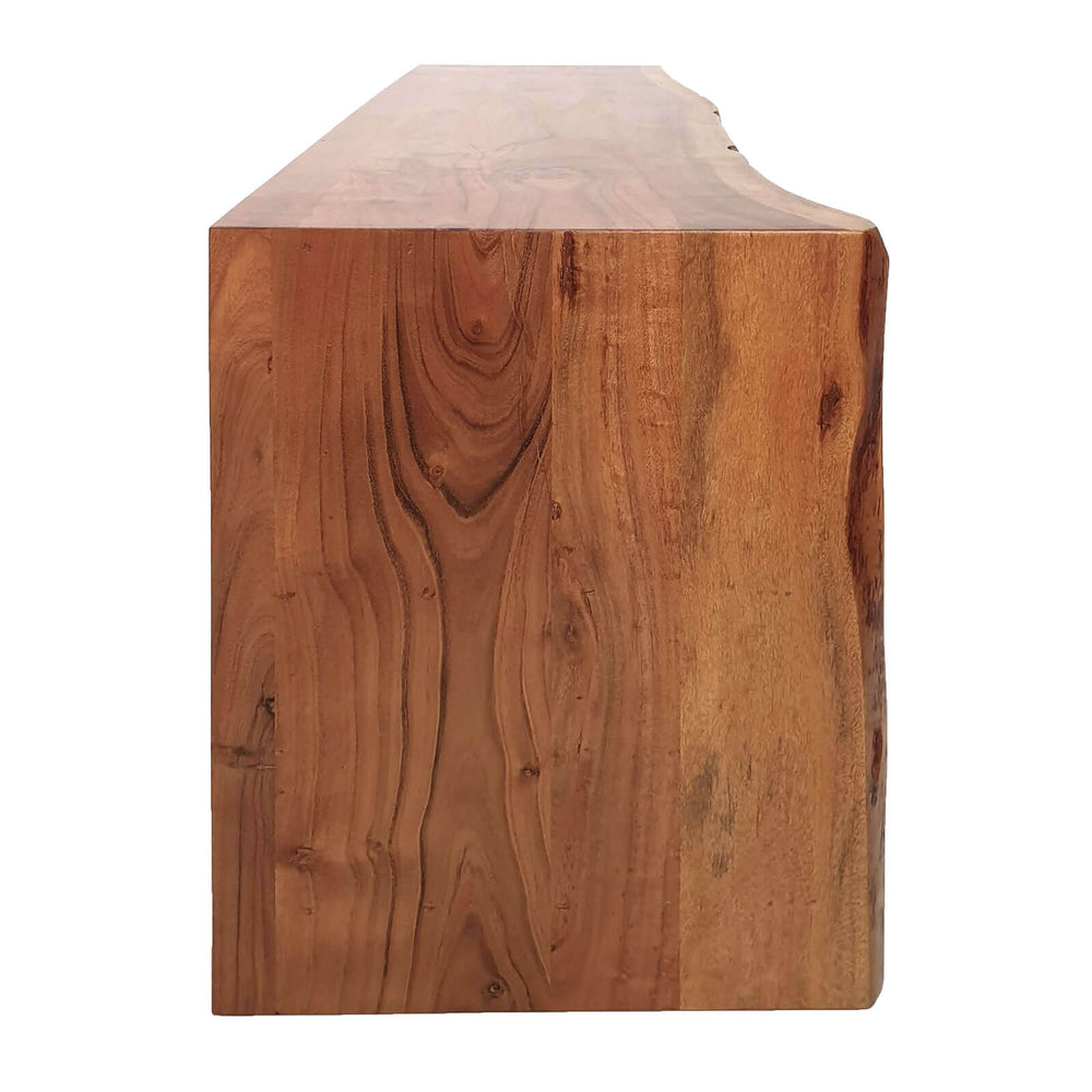 
                  
                    TV-Lowboard Akazie massiv natur lackiert mit Baumkante 150 cm Natural Shape
                  
                