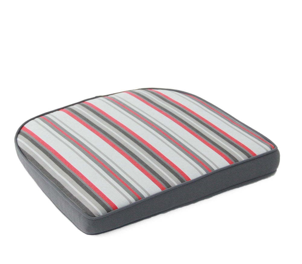 Sitzkissen für Gartensessel 46-44 x 45 cm grau-rot
