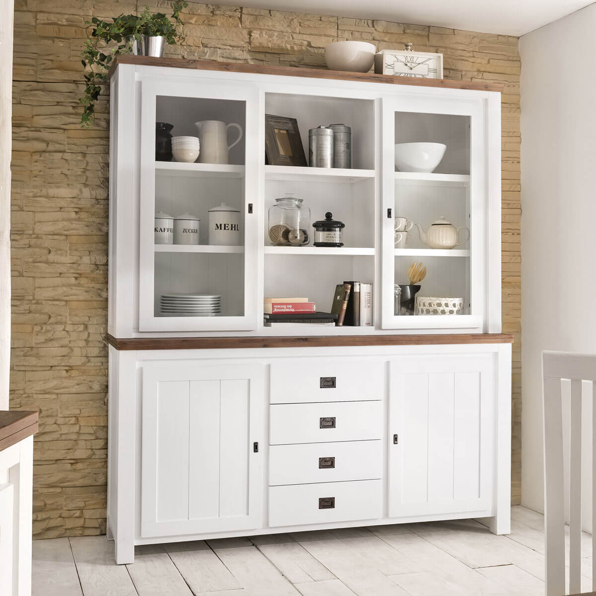 
                  
                    Buffet Akazie massiv Weiß/Cappuccino Lyron
                  
                