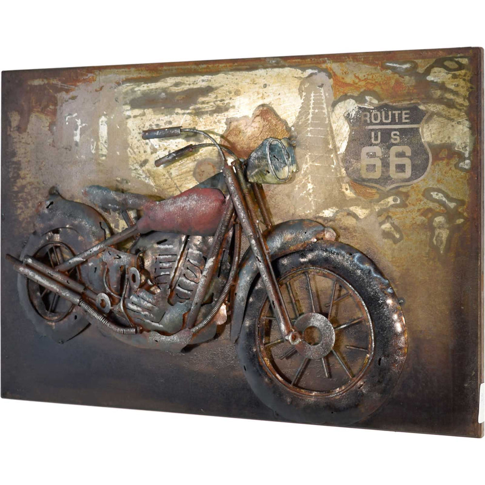 
                  
                    Metallbild Motorrad 60 x 40 cm 3D-Optik Vintage / Industrialstyle
                  
                