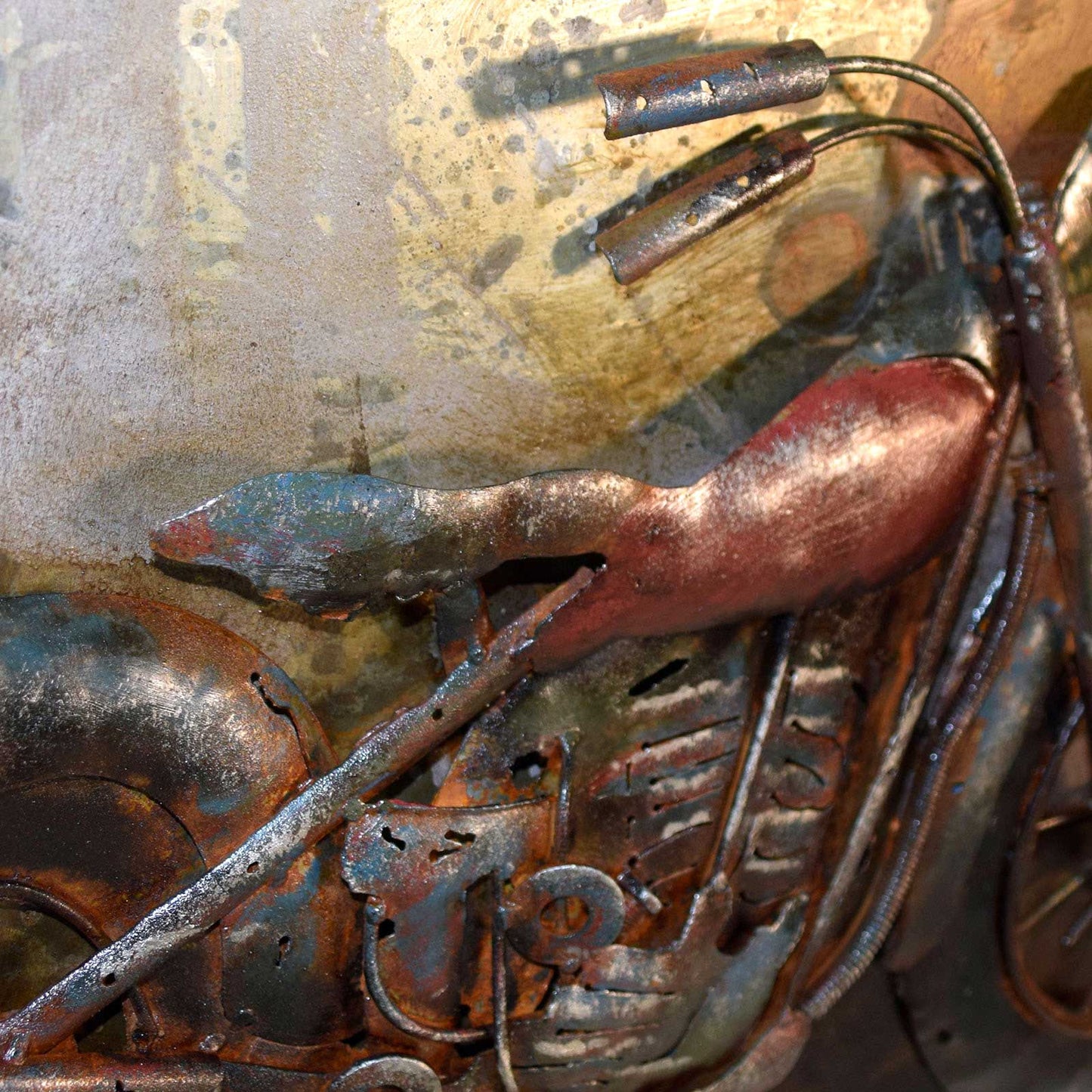 
                  
                    Metallbild Motorrad 60 x 40 cm 3D-Optik Vintage / Industrialstyle
                  
                
