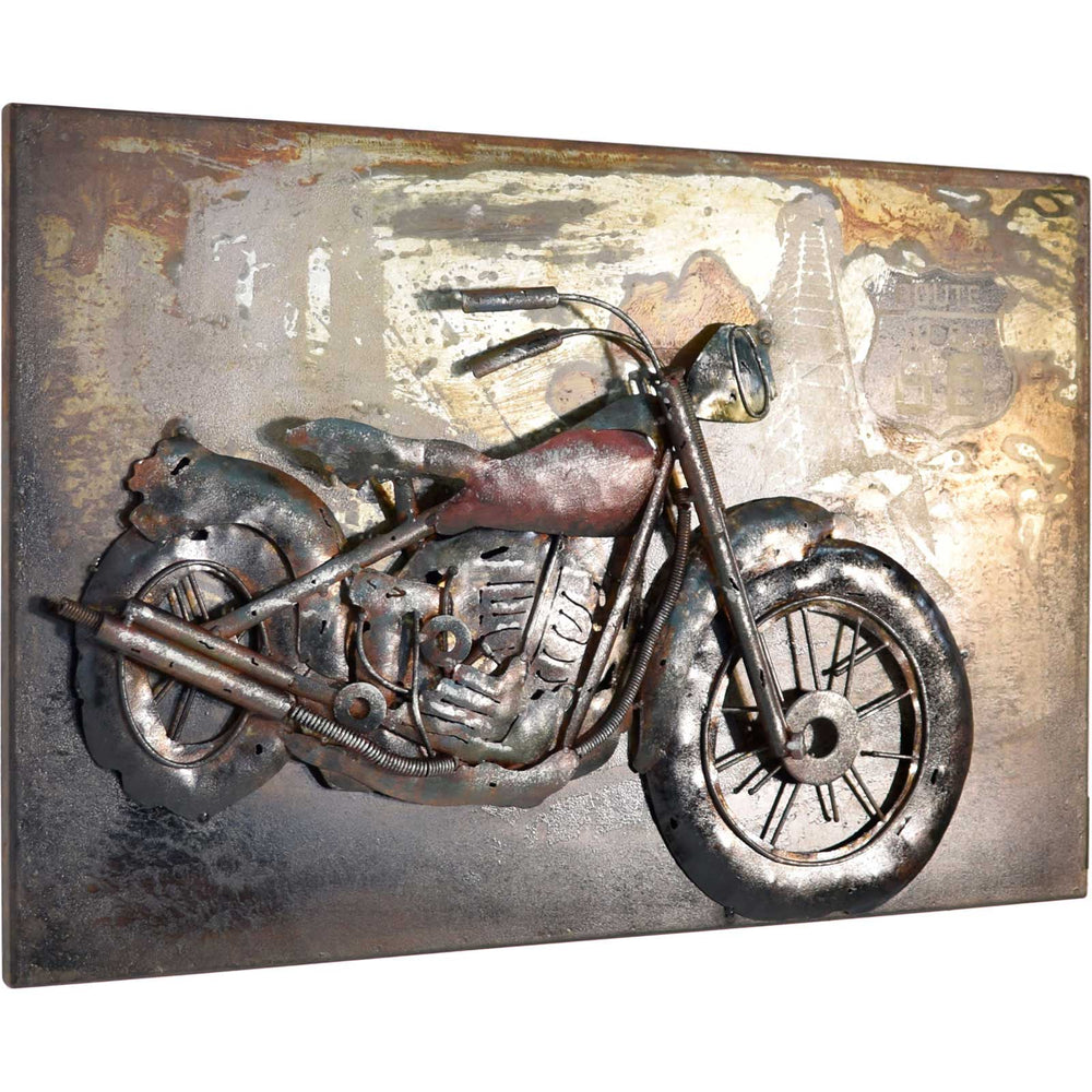 
                  
                    Metallbild Motorrad 60 x 40 cm 3D-Optik Vintage / Industrialstyle
                  
                