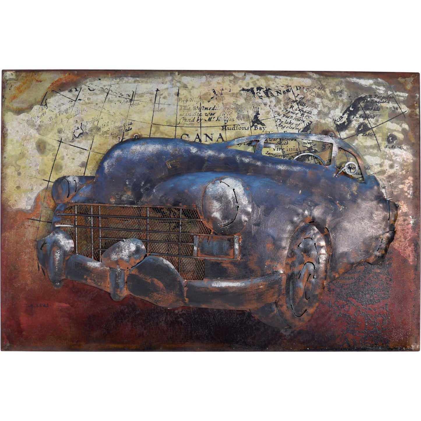 
                  
                    Metallbild Oldtimer 60 x 40 cm 3D-Optik Vintage / Industrialstyle
                  
                