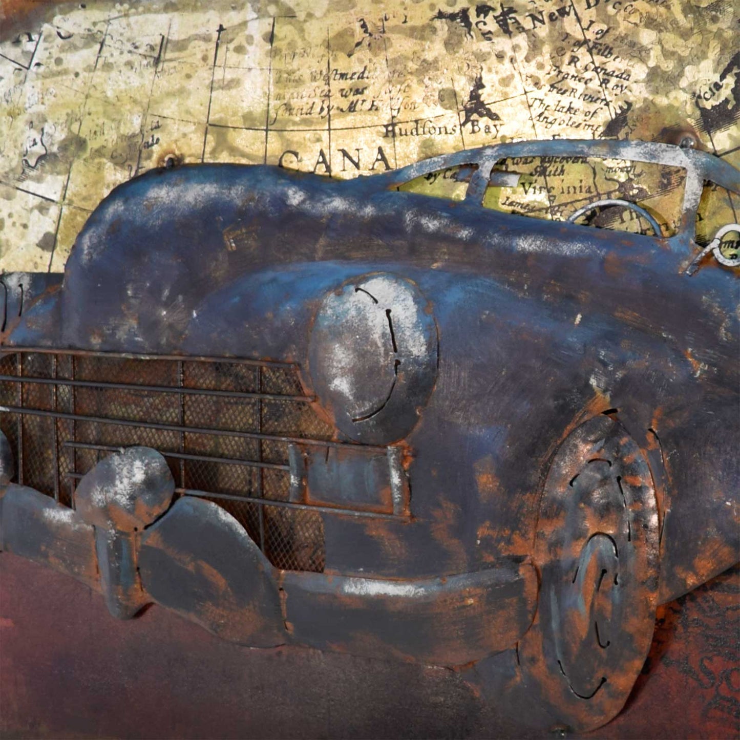
                  
                    Metallbild Oldtimer 60 x 40 cm 3D-Optik Vintage / Industrialstyle
                  
                