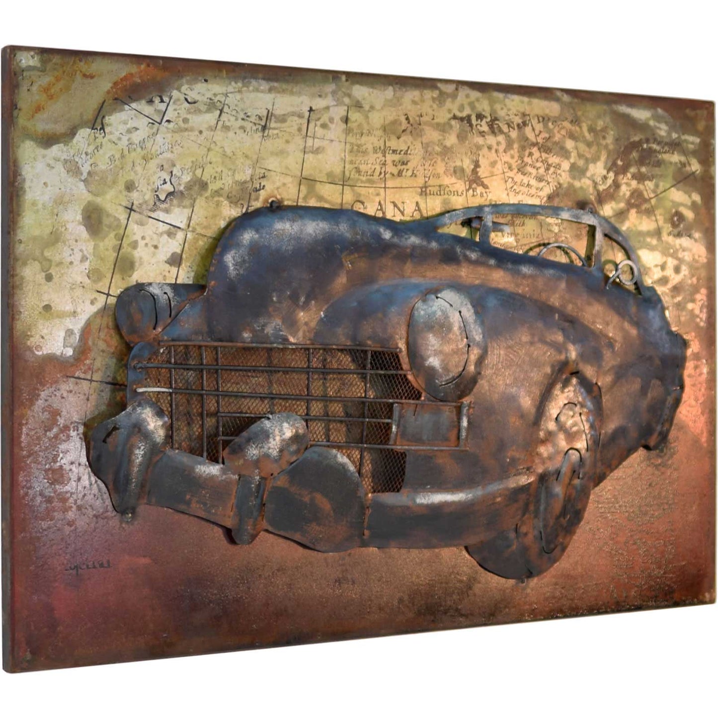 
                  
                    Metallbild Oldtimer 60 x 40 cm 3D-Optik Vintage / Industrialstyle
                  
                
