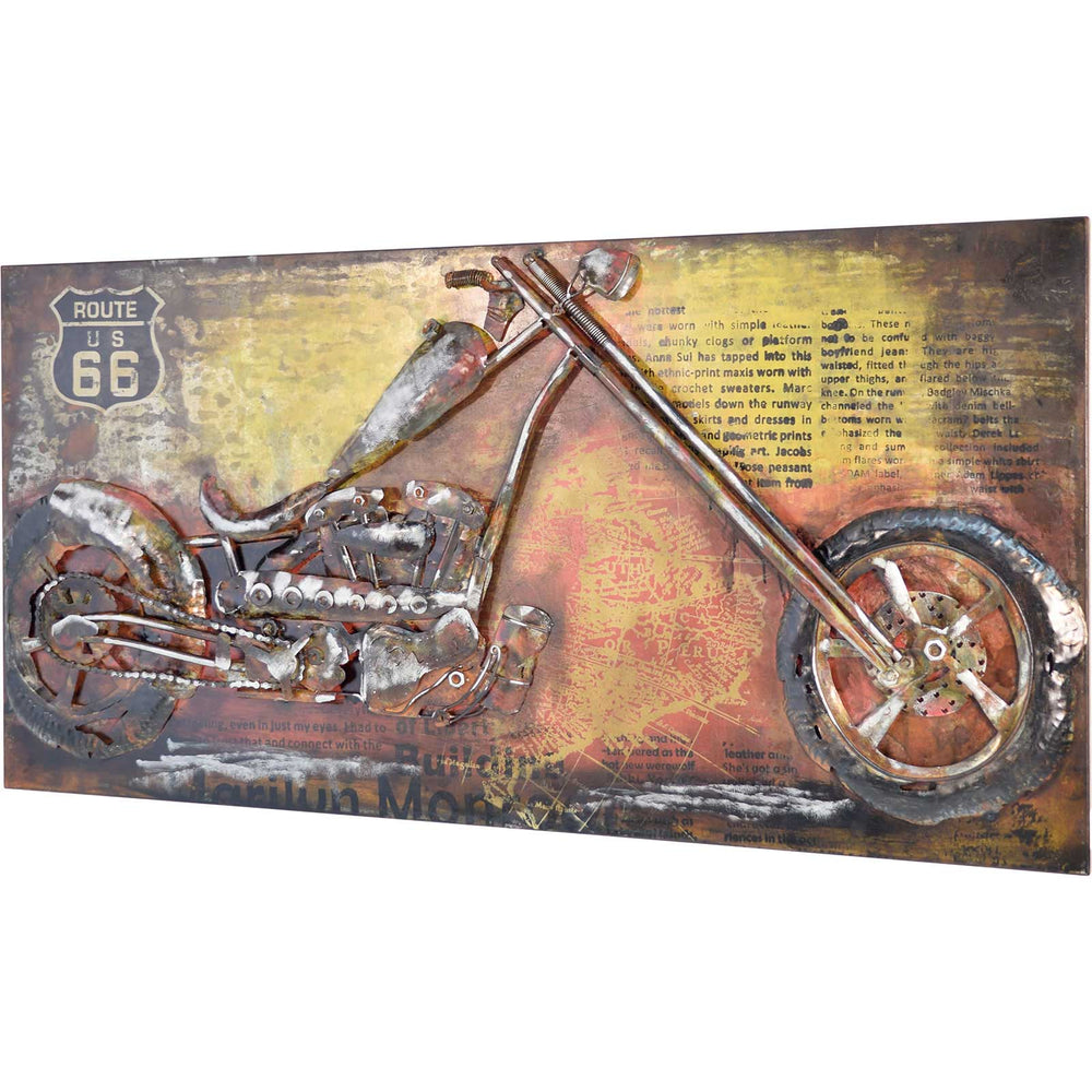 
                  
                    Metallbild Motorrad 140 x 70 cm 3D-Optik Vintage / Industrialstyle
                  
                