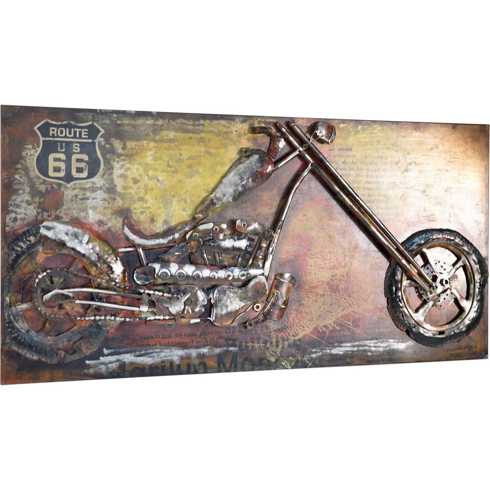 
                  
                    Metallbild Motorrad 140 x 70 cm 3D-Optik Vintage / Industrialstyle
                  
                
