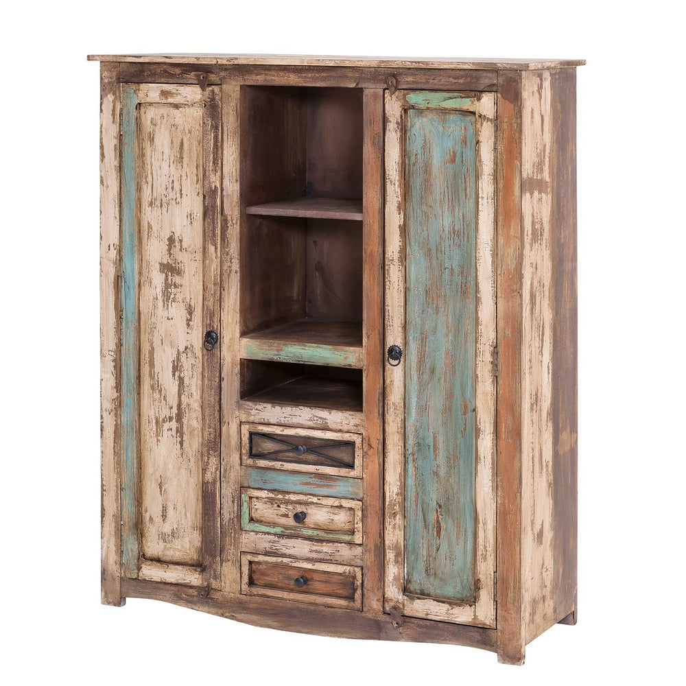 Highboard Mango massiv Vintage-Look Gulliver