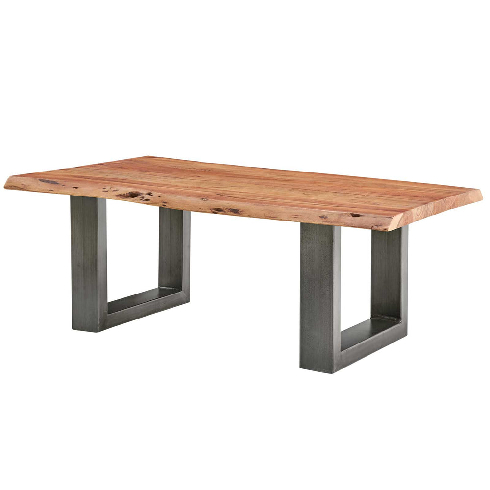 
                  
                    Couchtisch mit Baumkante Massivholz / Metall antik 120 x 70 - AroX
                  
                