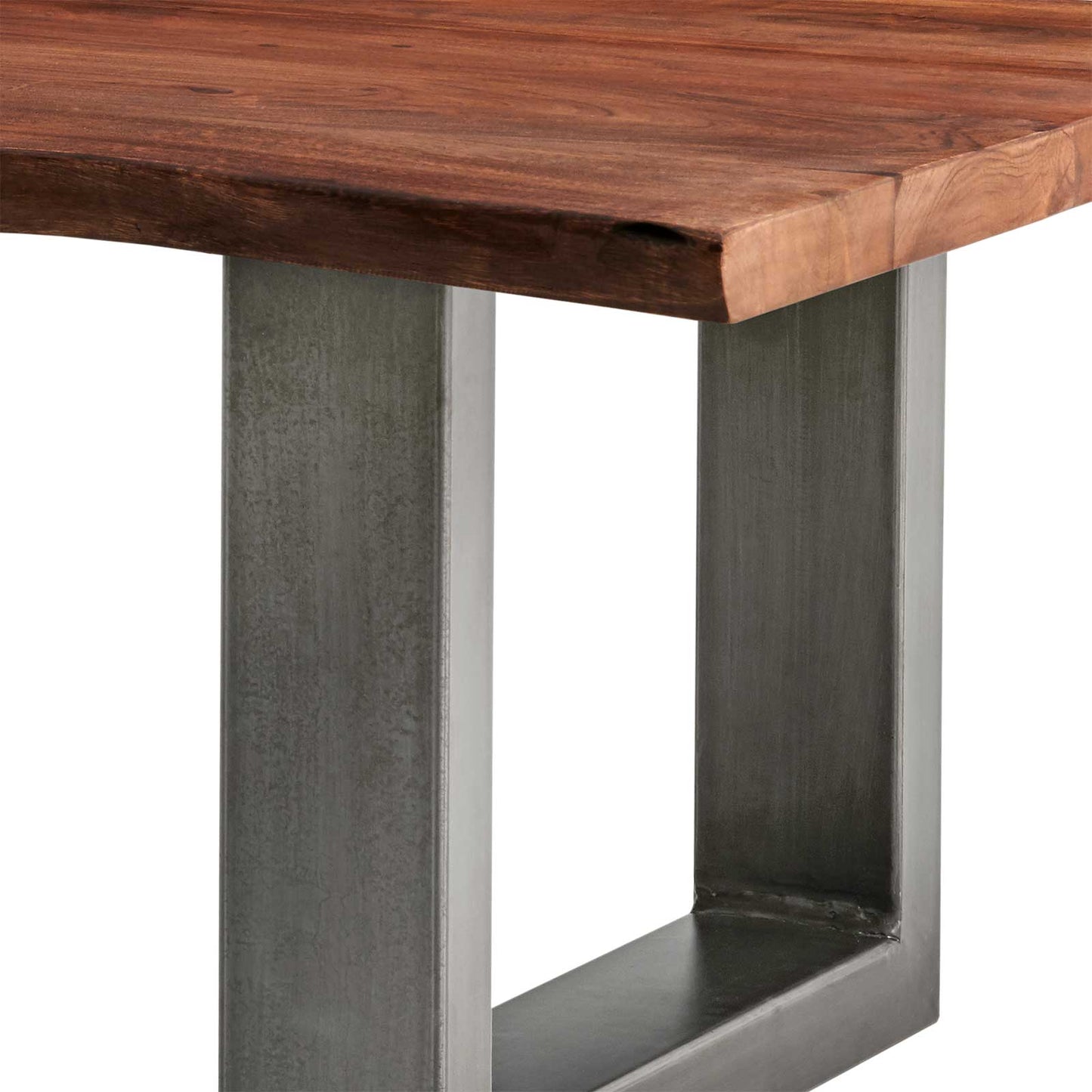 
                  
                    Couchtisch Baumkante Akazie massiv walnuss / Metall 120 x 70 - AroX
                  
                